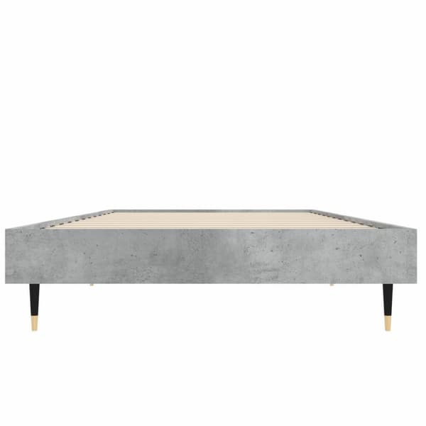 Sängynrunko betoninharmaa 75x190 cm tekninen puu