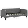 Miniatyrbillede 4 af 10: daybed med udtræk og skuffer 90x190 cm stof mørkegrå