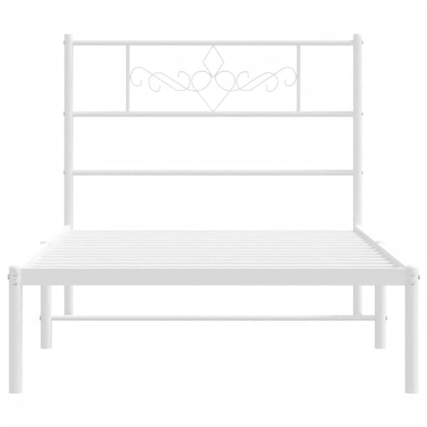 sengeramme med sengegavl 107x203 cm metal hvid