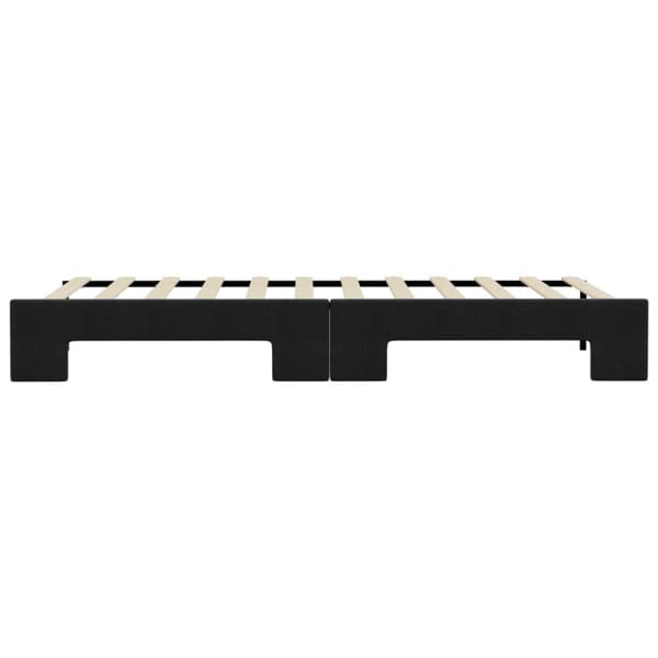 daybed med udtræk 80x200 cm stof sort