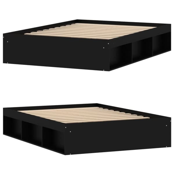 sengeramme 135x190 cm sort
