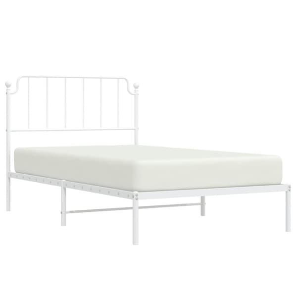 sengeramme med sengegavl 107x203 cm metal hvid