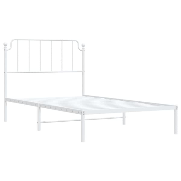 sengeramme med sengegavl 107x203 cm metal hvid