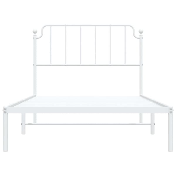 sengeramme med sengegavl 107x203 cm metal hvid