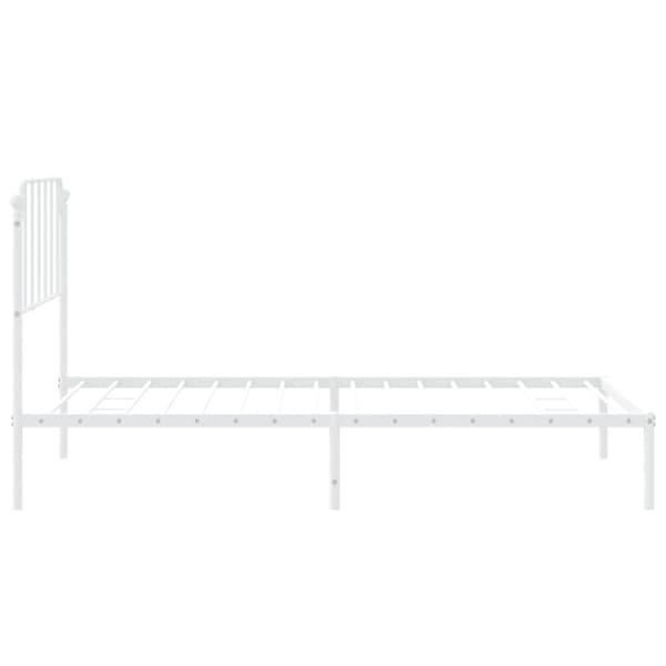 sengeramme med sengegavl 107x203 cm metal hvid