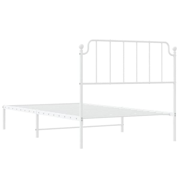 sengeramme med sengegavl 107x203 cm metal hvid