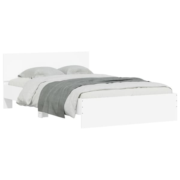 sengeramme med sengegavl 120x190 cm hvid