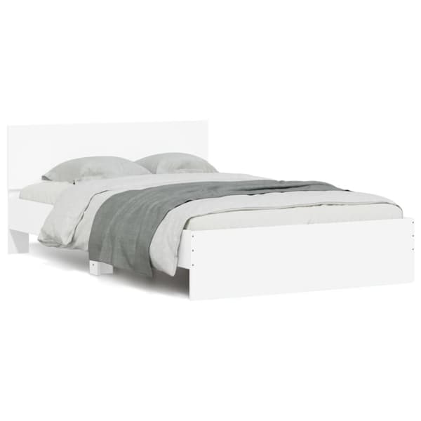 sengeramme med sengegavl 120x190 cm hvid