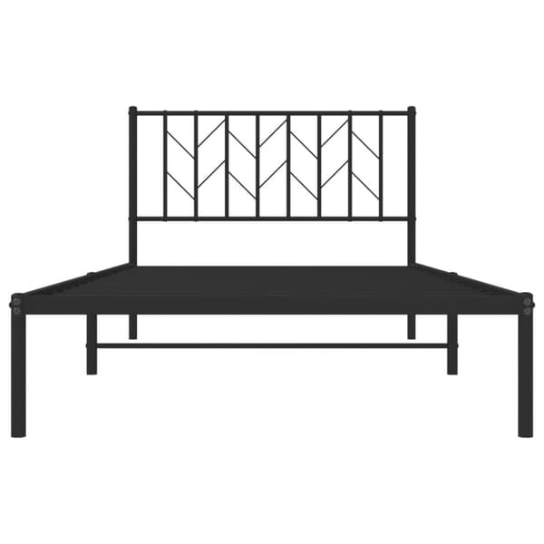 sengeramme med sengegavl 107x203 cm metal sort