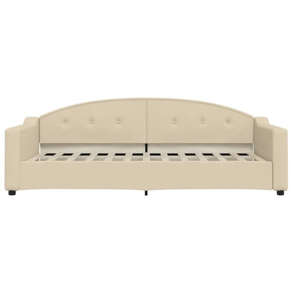 daybed 90x200 cm stof cremefarvet
