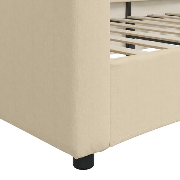 daybed 90x200 cm stof cremefarvet