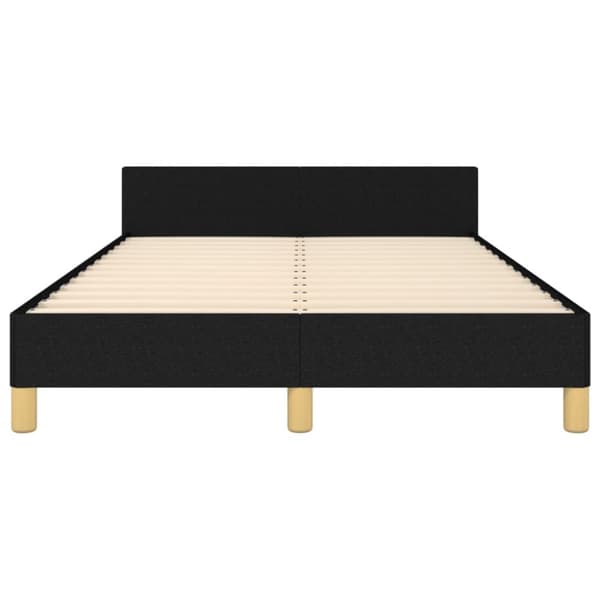 sengeramme med sengegavl 120x200 cm stof sort