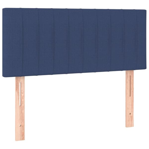 Ramsäng med madrass blå 80x200 cm tyg