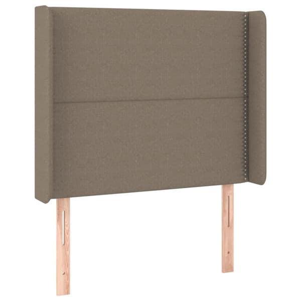 kontinentalseng med madras 90x200 cm stof gråbrun