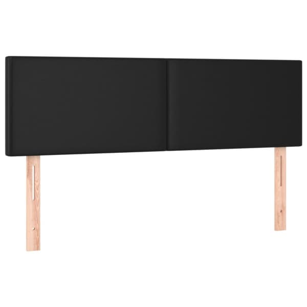 kontinentalseng med madras 140x190 cm kunstlæder sort
