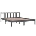 Miniatyrbillede 3 af 9: sengeramme 150x200 cm King Size massivt fyrretræ grå