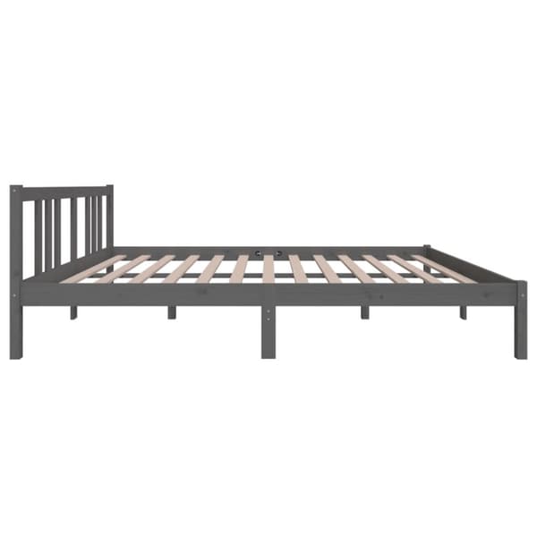 sengeramme 150x200 cm King Size massivt fyrretræ grå