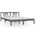 Miniatyrbillede 2 af 9: sengeramme 150x200 cm King Size massivt fyrretræ grå