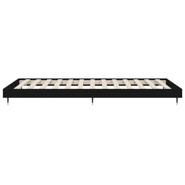 sengeramme 75x190 cm konstrueret træ sort