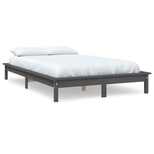 sengeramme 180x200 cm Super King massivt fyrretræ grå
