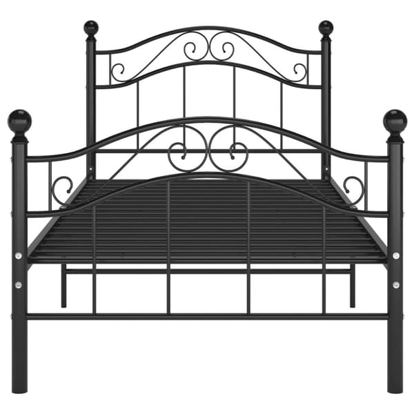 sengestel 100x200 cm metal sort