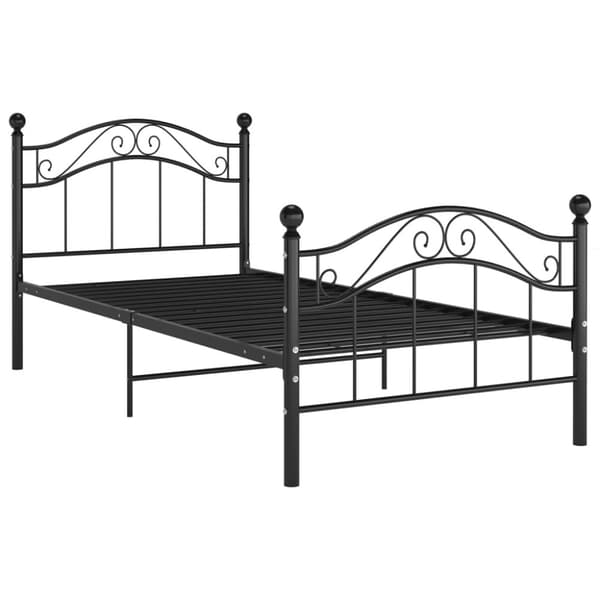 sengestel 100x200 cm metal sort
