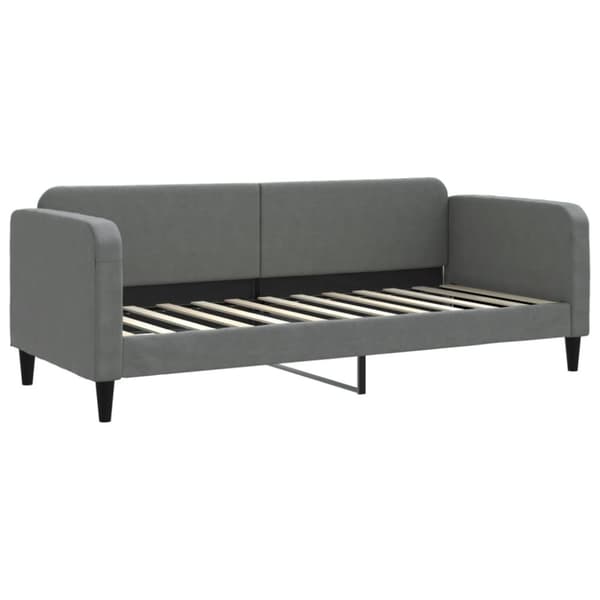 daybed med udtræk og skuffer 80x200 cm stof mørkegrå