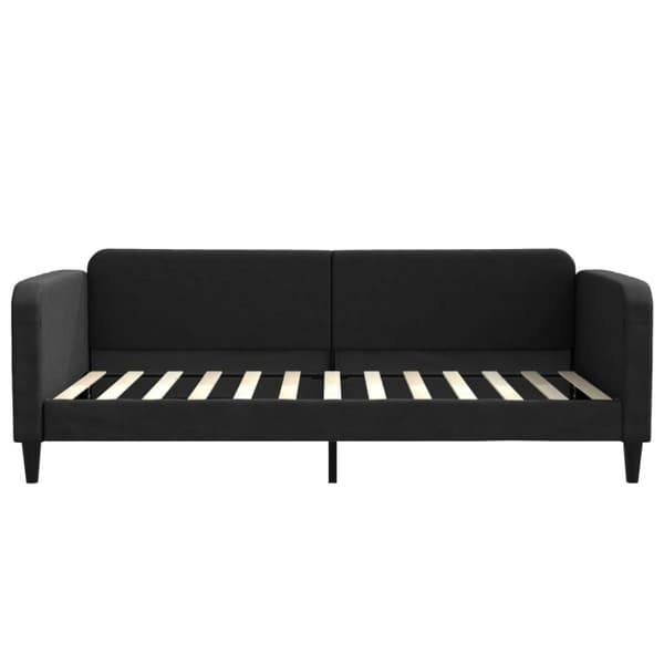 Dagbädd med madrass svart 100x200 cm tyg