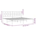Miniatyrbillede 9 af 9: sengeramme med sengegavl 183x213 cm metal sort