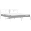 Miniatyrbillede 3 af 9: sengeramme med sengegavl 193x203 cm metal hvid