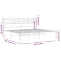 Miniatyrbillede 9 af 9: sengeramme med sengegavl 193x203 cm metal hvid