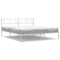 Miniatyrbillede 2 af 9: sengeramme med sengegavl 193x203 cm metal hvid