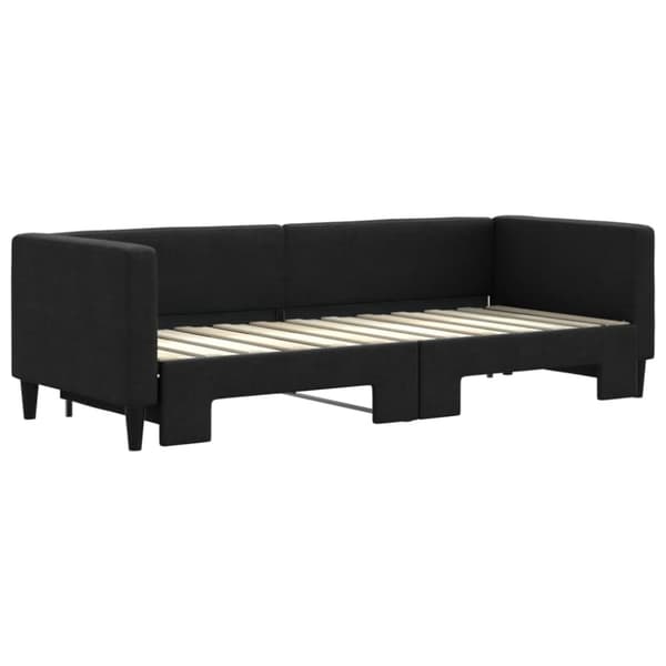 Dagbädd utdragbar svart 80x200 cm tyg