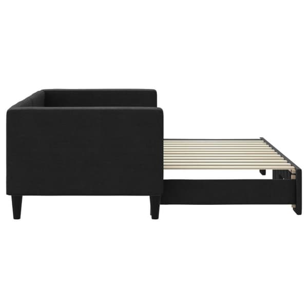 Dagbädd utdragbar svart 80x200 cm tyg