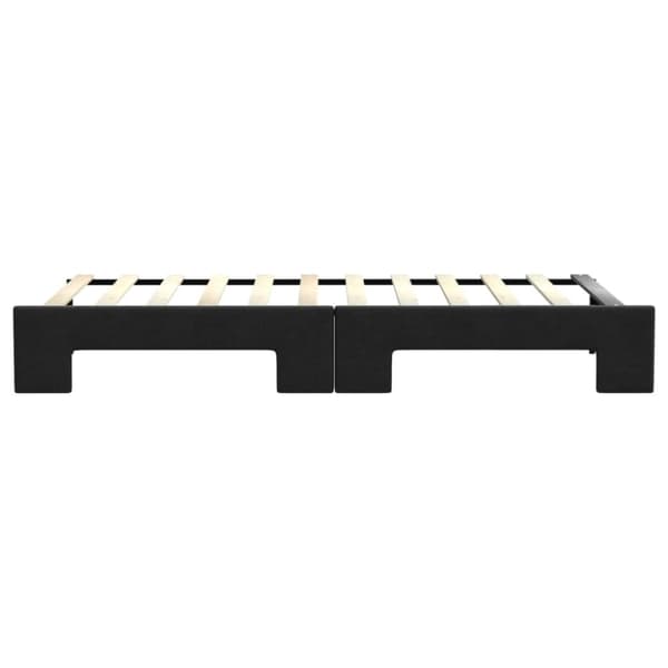 Dagbädd utdragbar svart 80x200 cm tyg