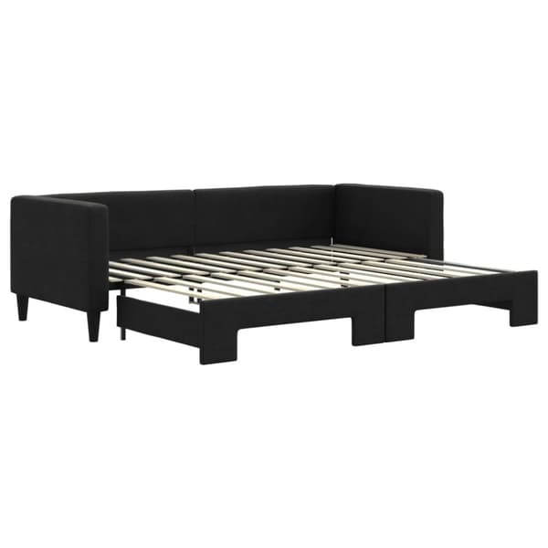 Dagbädd utdragbar svart 80x200 cm tyg