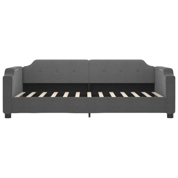 daybed med udtræk 100x200 cm stof mørkegrå