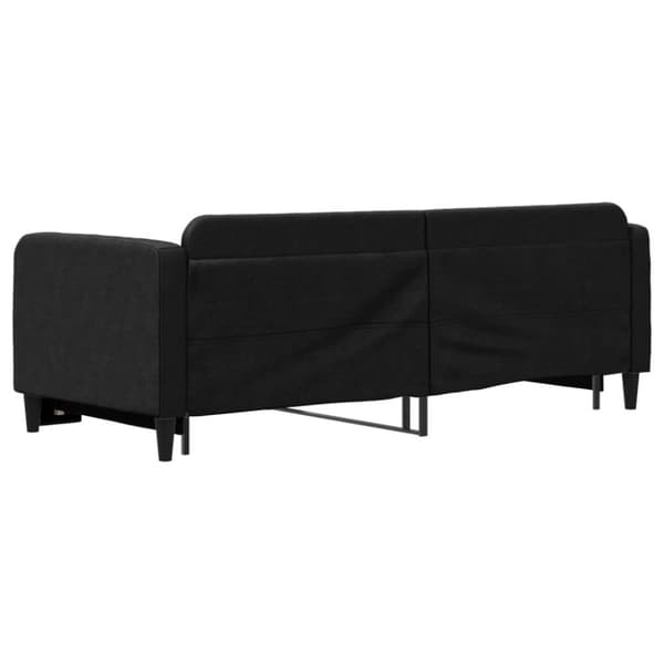 daybed med udtræk 80x200 cm stof sort