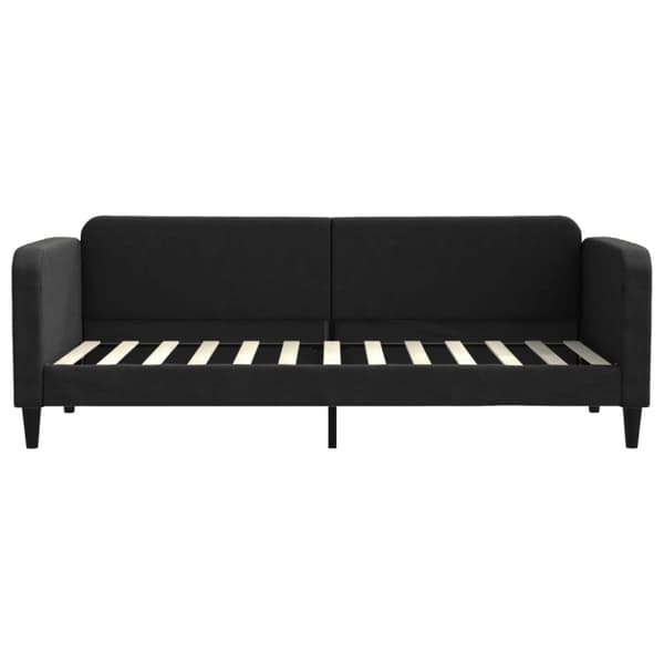 daybed med udtræk 80x200 cm stof sort