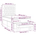 Miniatyrbillede 8 af 8: kontinentalseng med madras 100x200 cm fløjl lyserød
