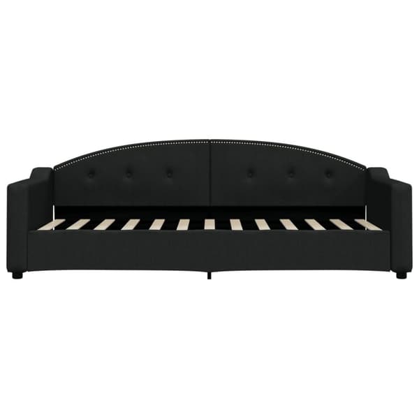 daybed med udtræk 80x200 cm stof sort