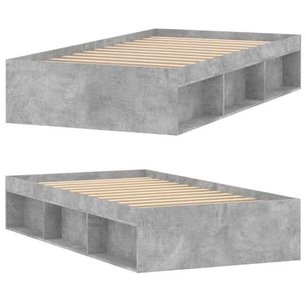 sengeramme 100x200 cm betongrå