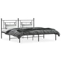 Miniatyrbillede 3 af 10: sengeramme med sengegavl 183x213 cm metal sort