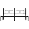 Miniatyrbillede 5 af 10: sengeramme med sengegavl 183x213 cm metal sort