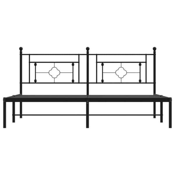 sengeramme med sengegavl 183x213 cm metal sort