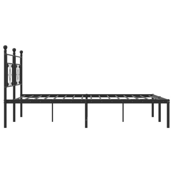 sengeramme med sengegavl 183x213 cm metal sort