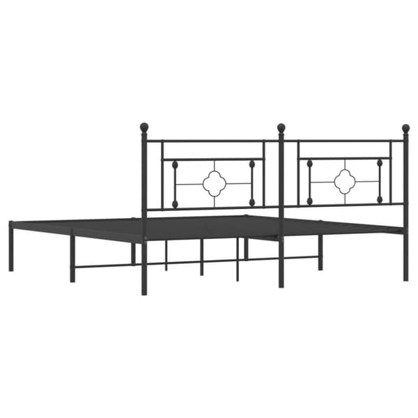 sengeramme med sengegavl 183x213 cm metal sort