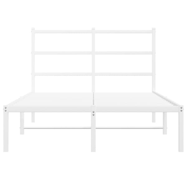 sengeramme med sengegavl 120x200 cm metal hvid