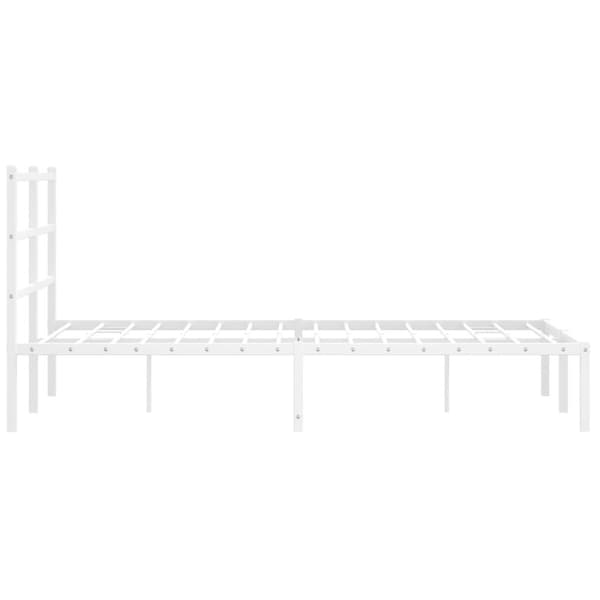sengeramme med sengegavl 120x200 cm metal hvid