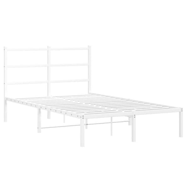 sengeramme med sengegavl 120x200 cm metal hvid